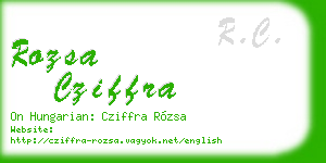rozsa cziffra business card